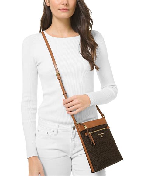 michael kors jet set charm small north/south flat crossbody|mk jet set large wristlet.